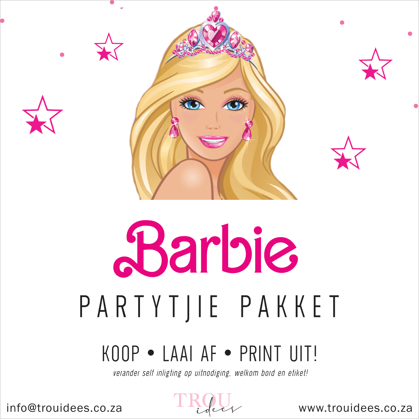 Barbie Children's Party Stationery